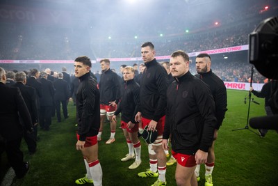 221125 - Wales v New Zealand All Blacks - Quilter Nations Series - Wales before the haka