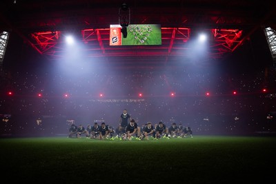 221125 - Wales v New Zealand All Blacks - Quilter Nations Series - New Zealand perform the haka