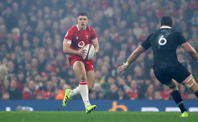 221125 - Wales v New Zealand All Blacks - Quilter Nations Series - Joe Hawkins of Wales 