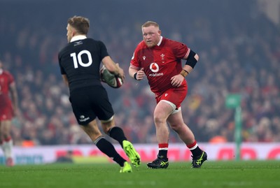 221125 - Wales v New Zealand All Blacks - Quilter Nations Series - Keiron Assiratti of Wales 