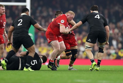 221125 - Wales v New Zealand All Blacks - Quilter Nations Series - Keiron Assiratti of Wales 