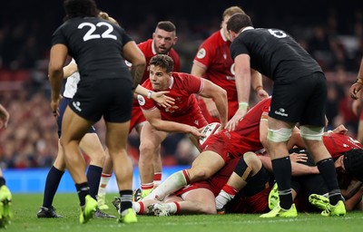 221125 - Wales v New Zealand All Blacks - Quilter Nations Series - Kieran Hardy of Wales 