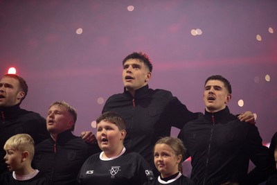 221125 - Wales v New Zealand All Blacks - Quilter Nations Series - Dafydd Jenkins of Wales during the anthem