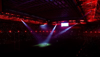 221125 - Wales v New Zealand, Quilter Nations Series - A general view of the Principality Stadium during the New Zealand Haka