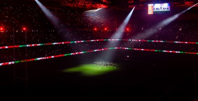221125 - Wales v New Zealand, Quilter Nations Series - A general view of the Principality Stadium during the New Zealand Haka