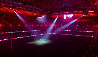 221125 - Wales v New Zealand, Quilter Nations Series - A general view of the Principality Stadium during the New Zealand Haka