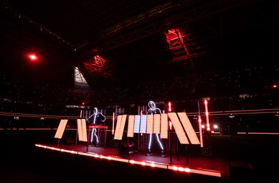 221125 - Wales v New Zealand, Quilter Nations Series -The Stickmen Project perform at half time