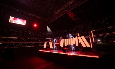 221125 - Wales v New Zealand, Quilter Nations Series -The Stickmen Project perform at half time