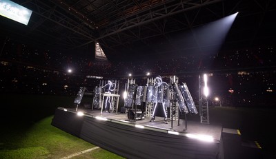 221125 - Wales v New Zealand, Quilter Nations Series -The Stickmen Project perform at half time