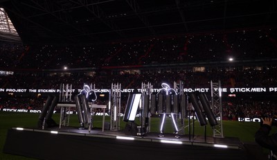 221125 - Wales v New Zealand, Quilter Nations Series -The Stickmen Project perform at half time