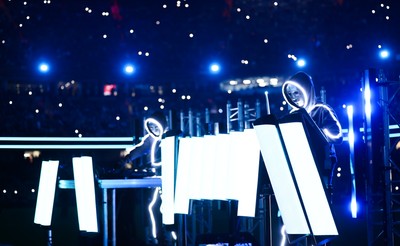 221125 - Wales v New Zealand, Quilter Nations Series -The Stickmen Project perform at half time