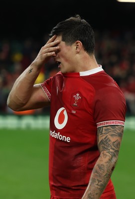 221125 - Wales v New Zealand, Quilter Nations Series - Louis Rees-Zammit of Wales at the end of the match