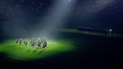 221125 - Wales v New Zealand, Quilter Nations Series - The New Zealand All Blacks perform the Haka