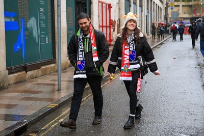 221125 - Wales v New Zealand - Quilter Nations Series - New Zealand fans before todays game 