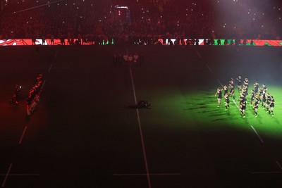 221125 - Wales v New Zealand - Quilter Nations Series - New Zealand players perform the Haka