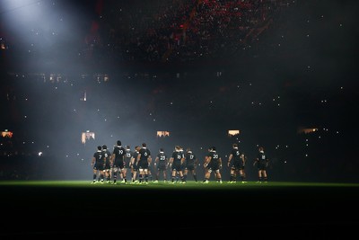 221125 - Wales v New Zealand - Quilter Nations Series - New Zealand team perform the Haka before the match