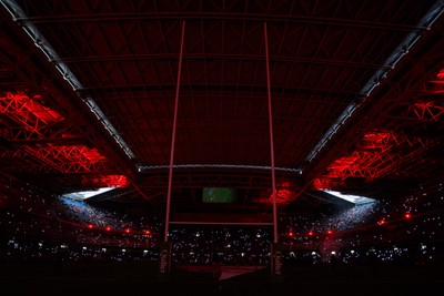 221125 - Wales v New Zealand - Quilter Nations Series - Pre-match fireworks, pyrotechnics and light show