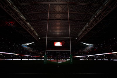 221125 - Wales v New Zealand - Quilter Nations Series - Pre-match fireworks, pyrotechnics and light show