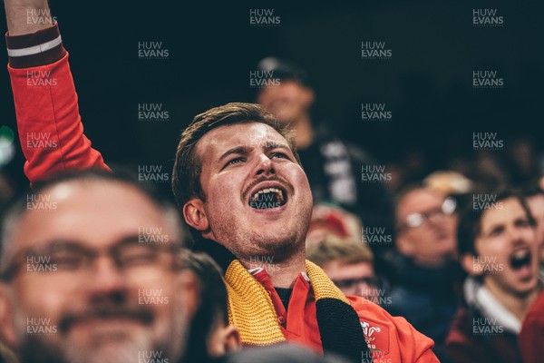 221125 - Wales v New Zealand - Quilter Nations Series - Wales Fans inside the stadium during the game 