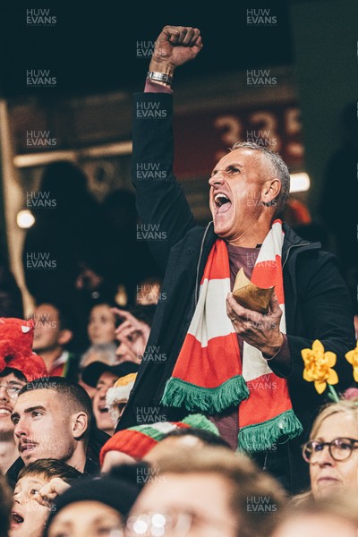 221125 - Wales v New Zealand - Quilter Nations Series - Wales Fans inside the stadium during the game 