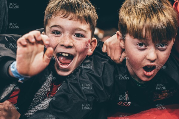 221125 - Wales v New Zealand - Quilter Nations Series - Wales Fans inside the stadium during the game 