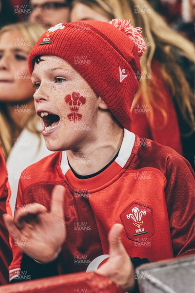 221125 - Wales v New Zealand - Quilter Nations Series - Wales Fans inside the stadium during the game 