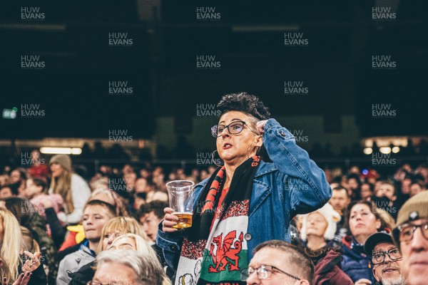 221125 - Wales v New Zealand - Quilter Nations Series - Wales Fans inside the stadium during the game 