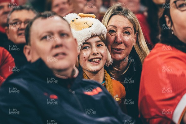 221125 - Wales v New Zealand - Quilter Nations Series - Wales Fans inside the stadium during the game 