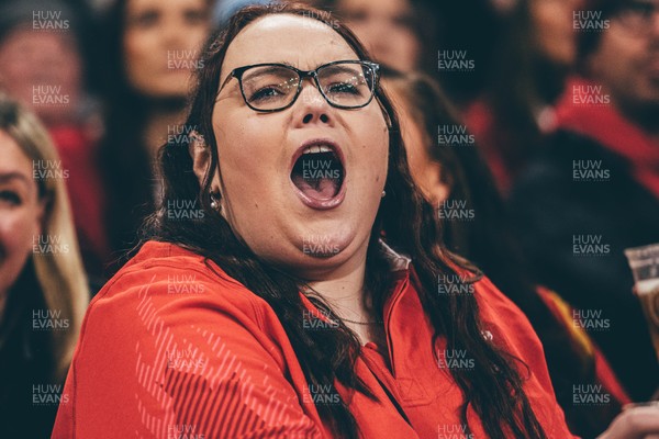 221125 - Wales v New Zealand - Quilter Nations Series - Wales Fans inside the stadium during the game 