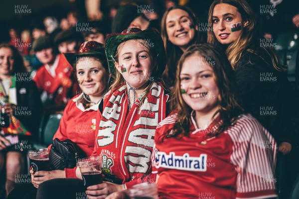 221125 - Wales v New Zealand - Quilter Nations Series - Wales Fans inside the stadium during the game 