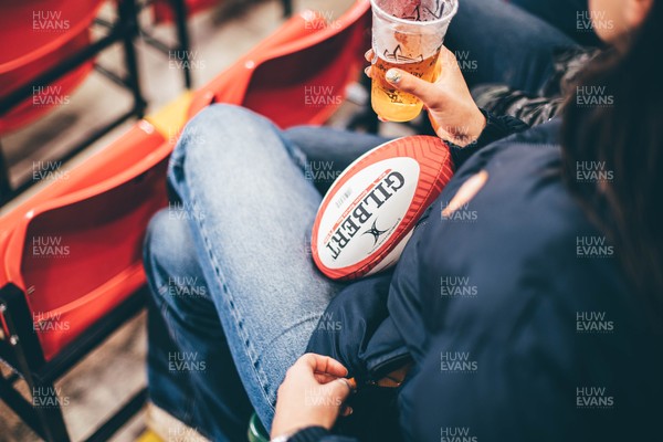 221125 - Wales v New Zealand - Quilter Nations Series - Wales Fans inside the stadium during the game 