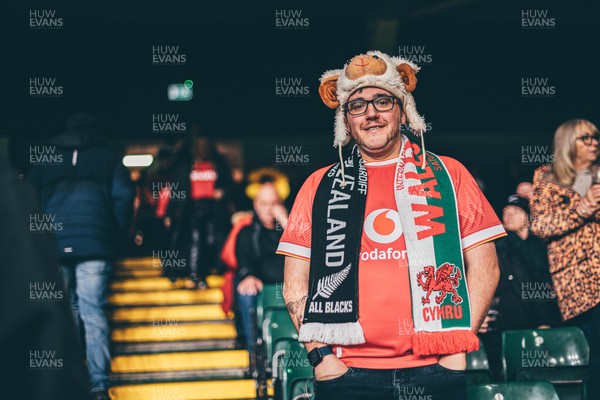 221125 - Wales v New Zealand - Quilter Nations Series - Wales Fans inside the stadium during the game 