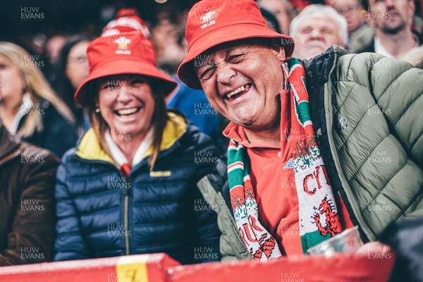 221125 - Wales v New Zealand - Quilter Nations Series - Wales Fans inside the stadium during the game 
