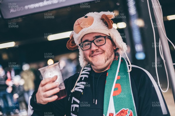 221125 - Wales v New Zealand - Quilter Nations Series - Fans in the fan zone ahead of the game 