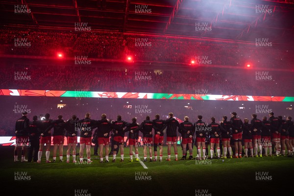 221125 - Wales v New Zealand All Blacks - Quilter Nations Series - Wales anthem