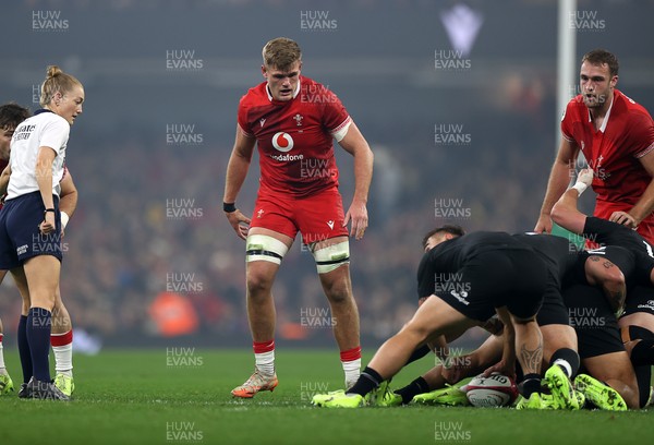 221125 - Wales v New Zealand All Blacks - Quilter Nations Series - Taine Plumtree of Wales 