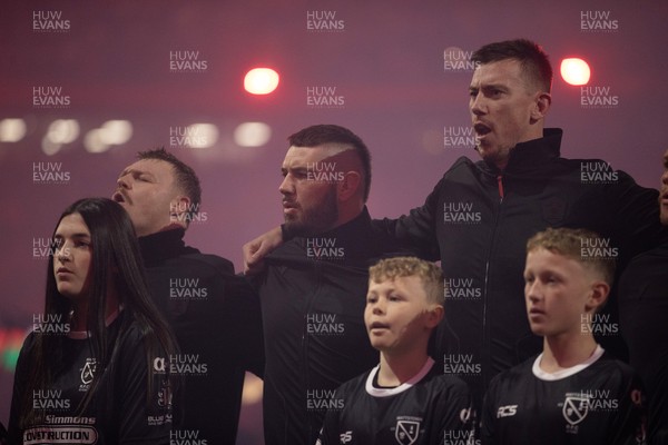 221125 - Wales v New Zealand All Blacks - Quilter Nations Series - Gareth Thomas of Wales during the anthem