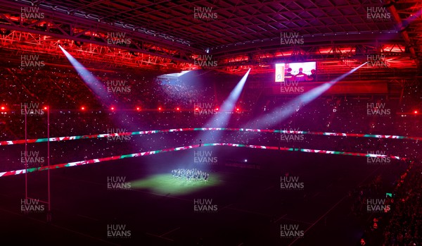 221125 - Wales v New Zealand, Quilter Nations Series - A general view of the Principality Stadium during the New Zealand Haka