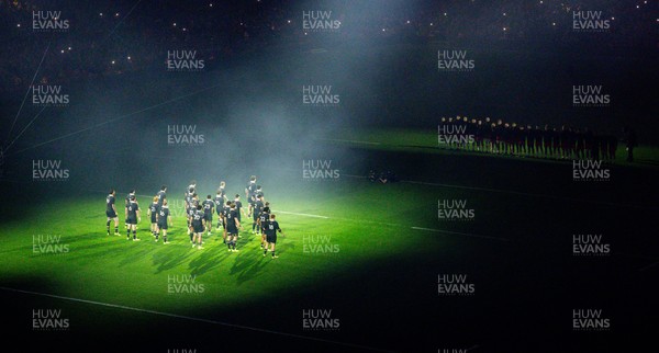 221125 - Wales v New Zealand, Quilter Nations Series - The New Zealand All Blacks perform the Haka