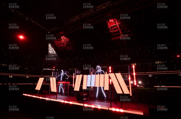 221125 - Wales v New Zealand, Quilter Nations Series -The Stickmen Project perform at half time