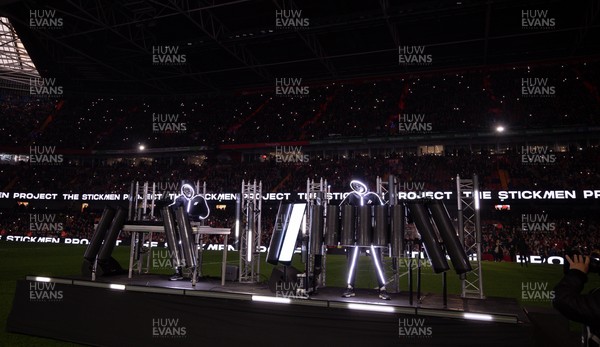 221125 - Wales v New Zealand, Quilter Nations Series -The Stickmen Project perform at half time