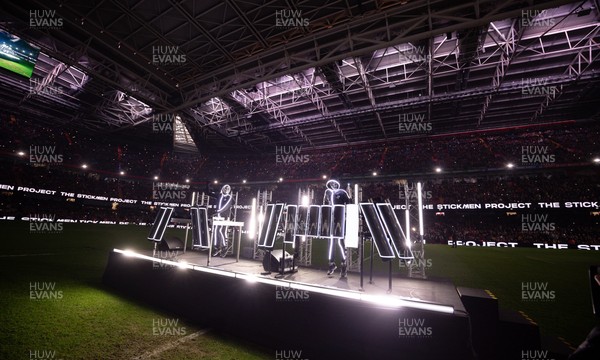 221125 - Wales v New Zealand, Quilter Nations Series -The Stickmen Project perform at half time