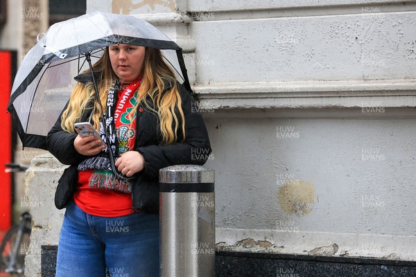 221125 - Wales v New Zealand - Quilter Nations Series - Wales fans before todays game