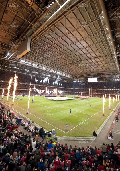 241112 - Wales v New Zealand - Dove Men Care international -    General view of the stadium as the teams enter the field