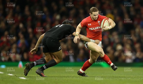 251117 - Wales v New Zealand - Under Armour Series 2017 - Hallam Amos of Wales is tackled by Rieko Ioane of New Zealand