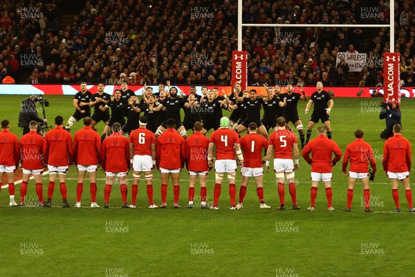 251117 Wales v New Zealand - Under Armour 2017 Series -  Players of New Zealand perform the Haka
