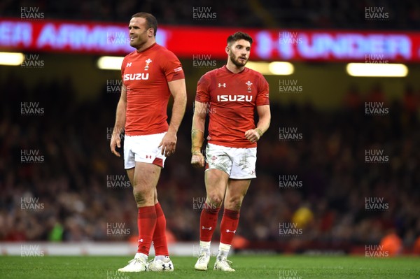 251117 - Wales v New Zealand - Under Armour Series - Jamie Roberts and Owen Williams of Wales