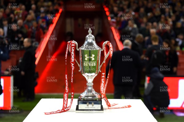 251117 - Wales v New Zealand - Under Armour Series - Trophy at the end of the tunnel