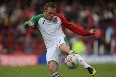 26.05.07 - Wales v New Zealand, Nationwide International Friendly Match, Wrexham Wales' Craig Bellamy fires shot at goal 