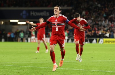 181125 - Wales v North Macedonia, FIFA World Cup European Qualifiers - Harry Wilson of Wales celebrates scoring his sides fifth goal